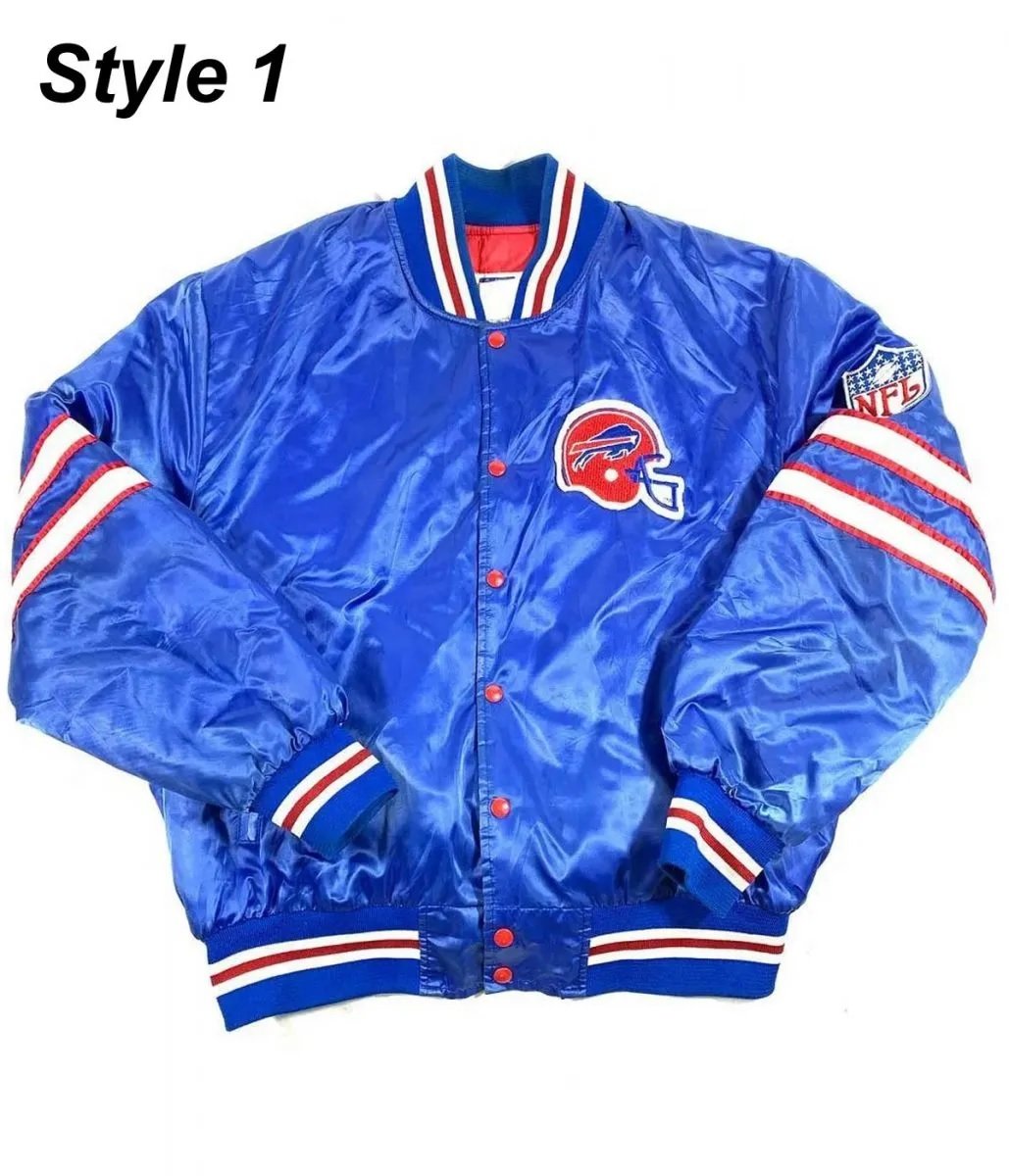 Mafia Buffalo Bills Blue Satin Jacket