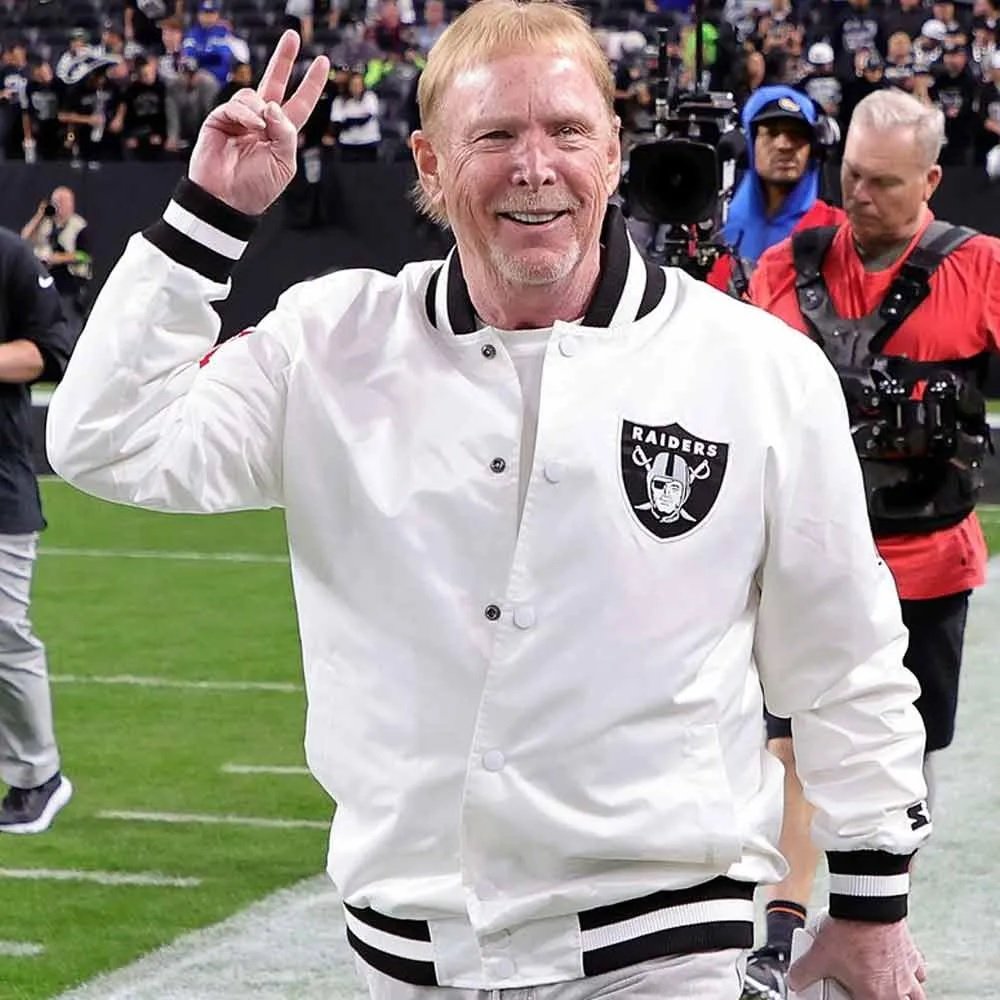 Mark Davis Las Vegas Raiders White Jacket