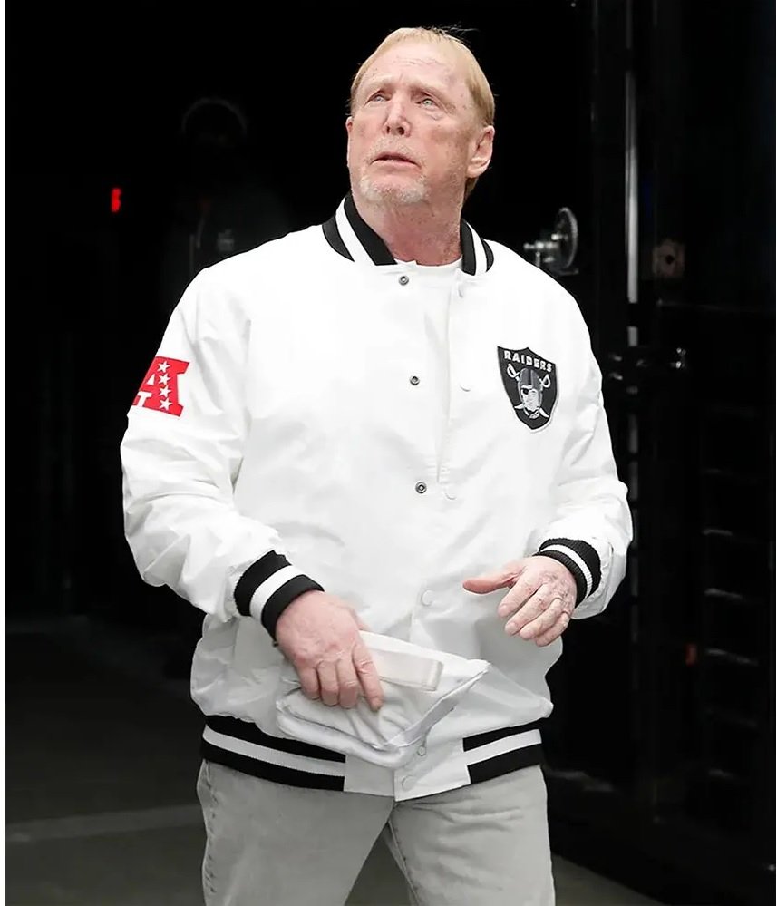 Mark Davis Las Vegas Raiders White Jacket