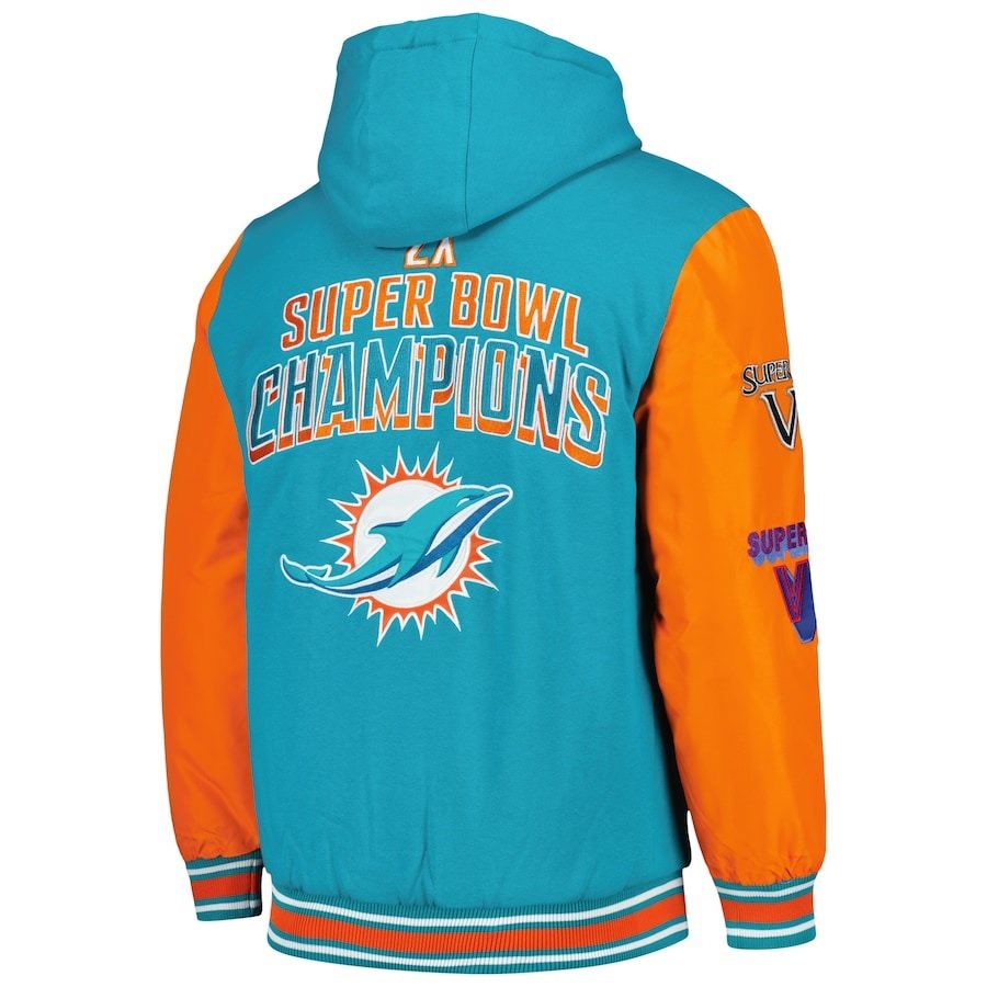 Men's G-III Sports by Carl Banks Aqua Miami Hoodie Jacket