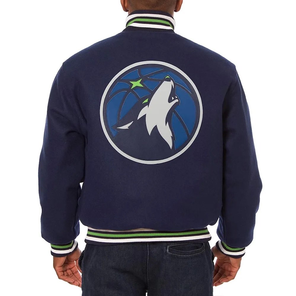 Minnesota Timberwolves Navy Varsity Wool Jacket