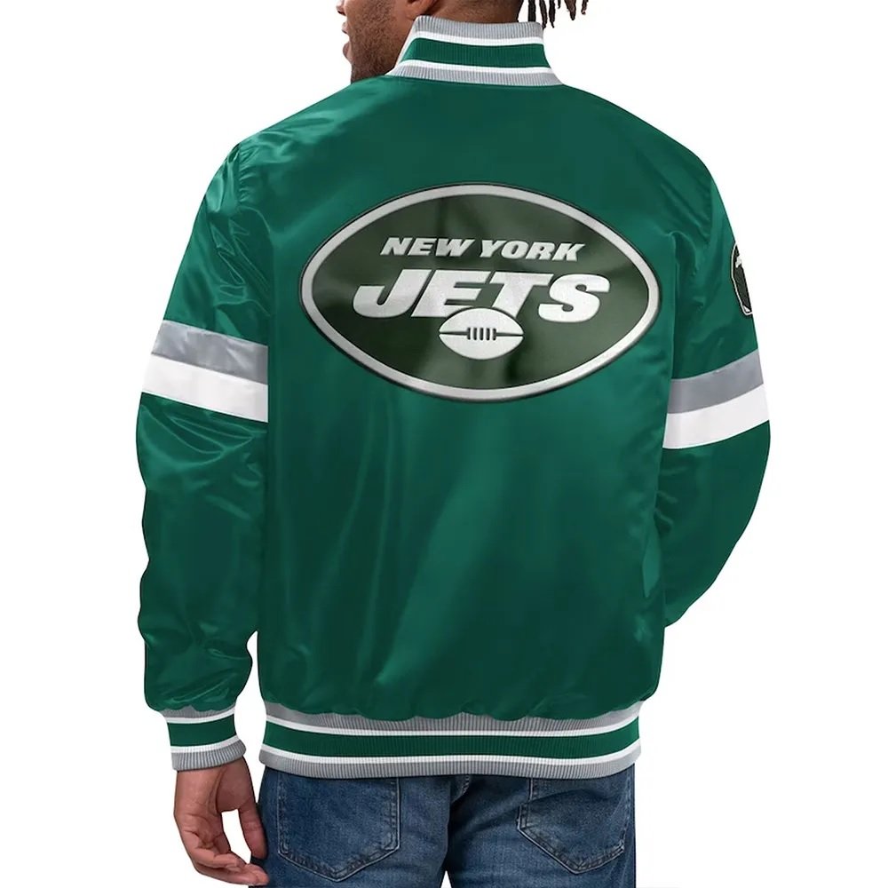 NY Jets Home Game Green Satin Jacket