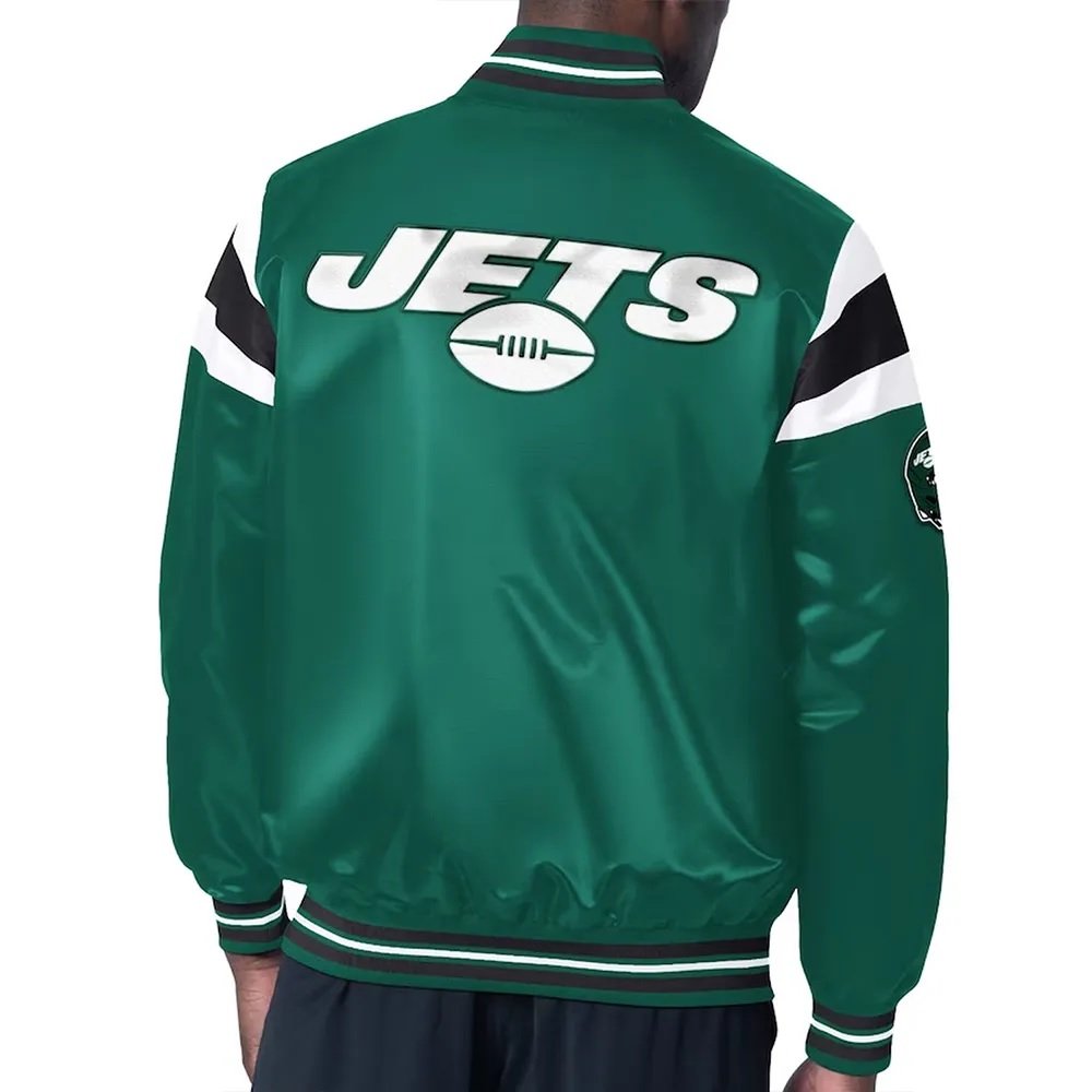 NY Jets Midweight Green Satin Jacket