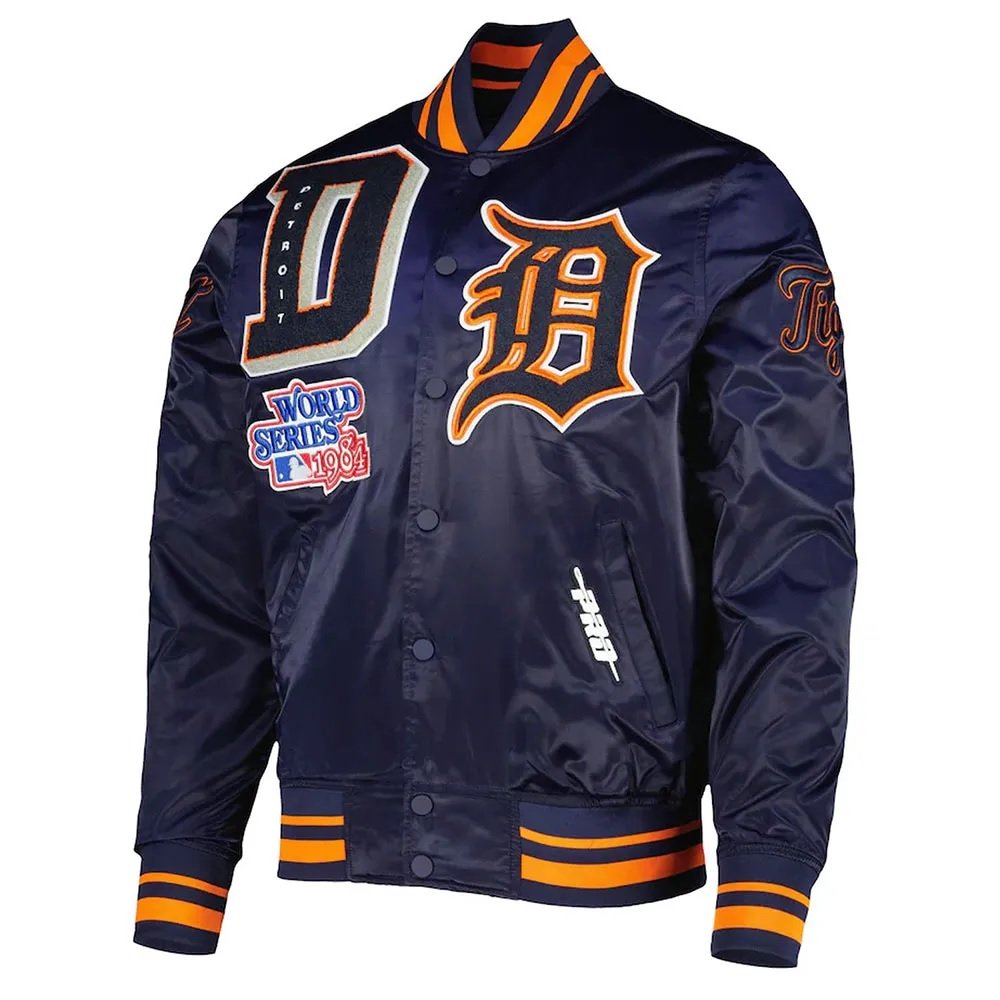 Detroit Tigers Mash Up Satin Jacket