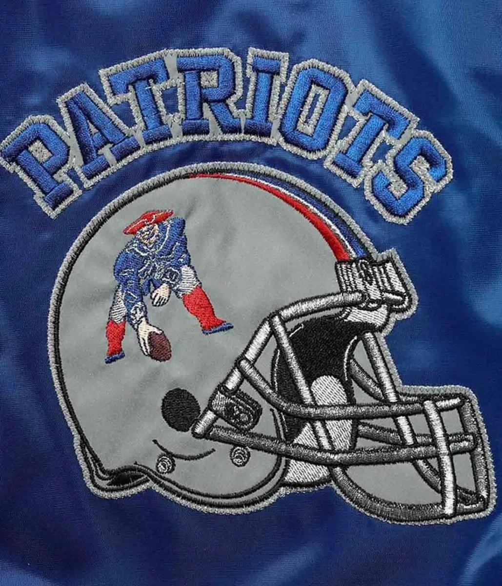 New England Patriots Locker Room Throwback Red and Blue Jacket