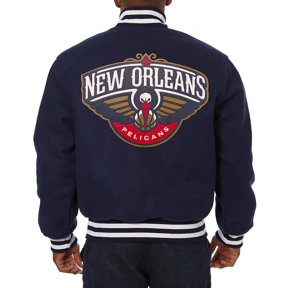 New Orleans Pelicans Navy Varsity Wool Jacket