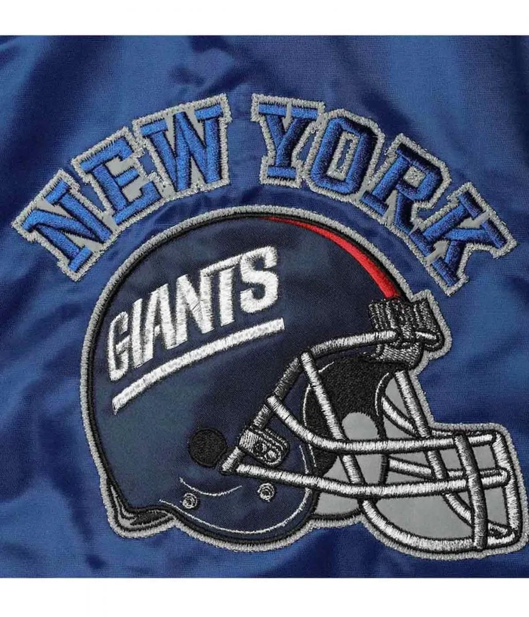 New York Giants Throwback Locker Room Satin Jacket