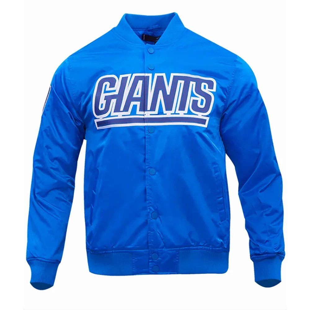 New York Giants Wordmark Satin Jacket