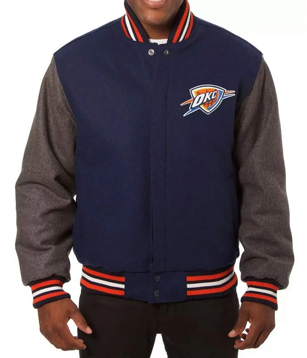 Oklahoma City Thunder Varsity Two Tone Jacket