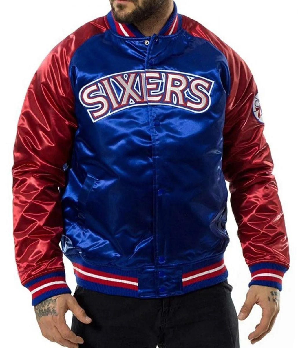 Philadelphia 76ers NBA Tough Season Satin Jacket