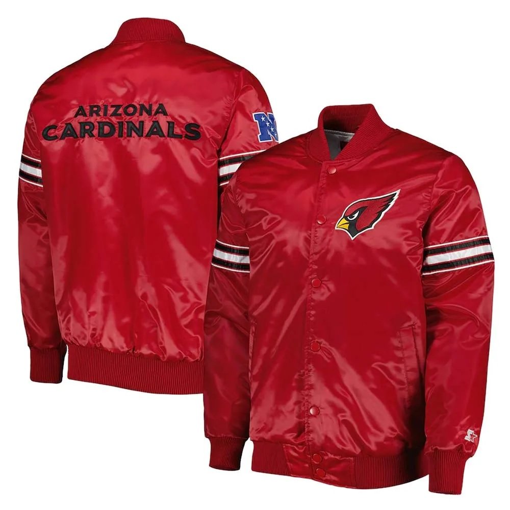 Pick and Roll Arizona Cardinals Red Satin Jacket