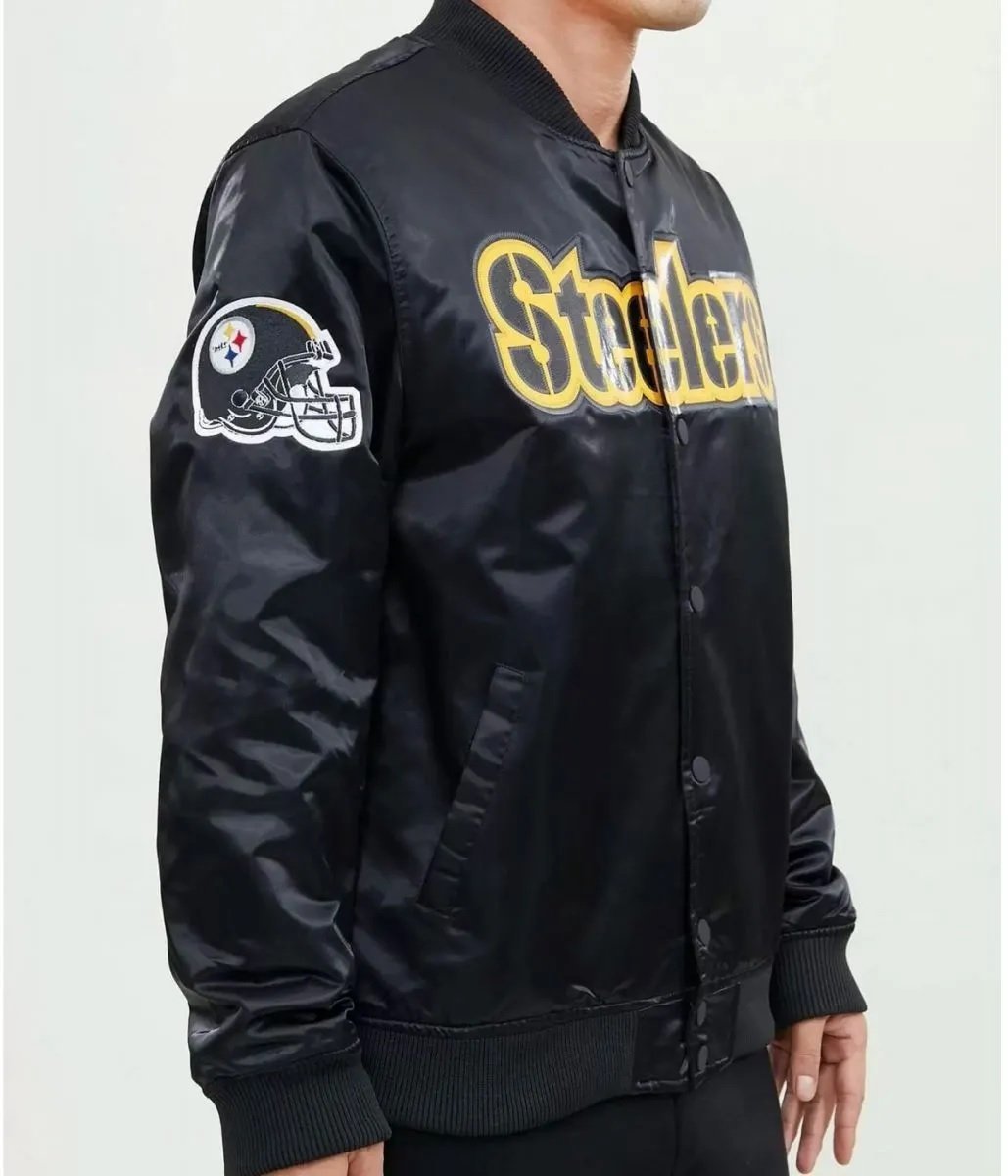 Pittsburgh Steelers NFL Black Satin Jacket
