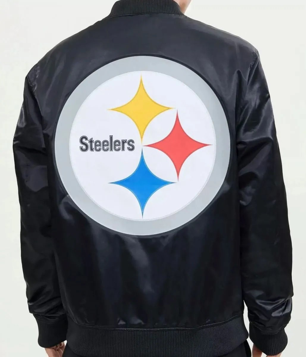 Pittsburgh Steelers NFL Black Satin Jacket