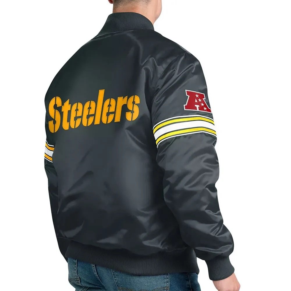 Pittsburgh Steelers Pick and Roll Satin Jacket