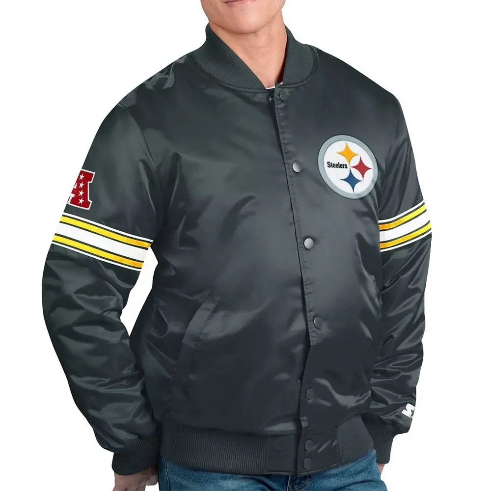 Pittsburgh Steelers Pick and Roll Satin Jacket