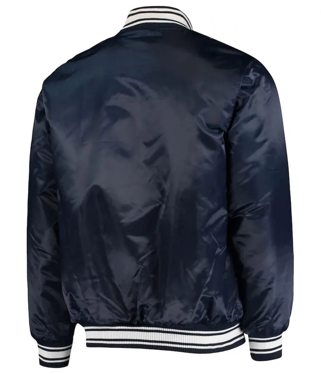 Seattle Seahawks Locker Room Full-Snap Navy Blue Bomber Jacket