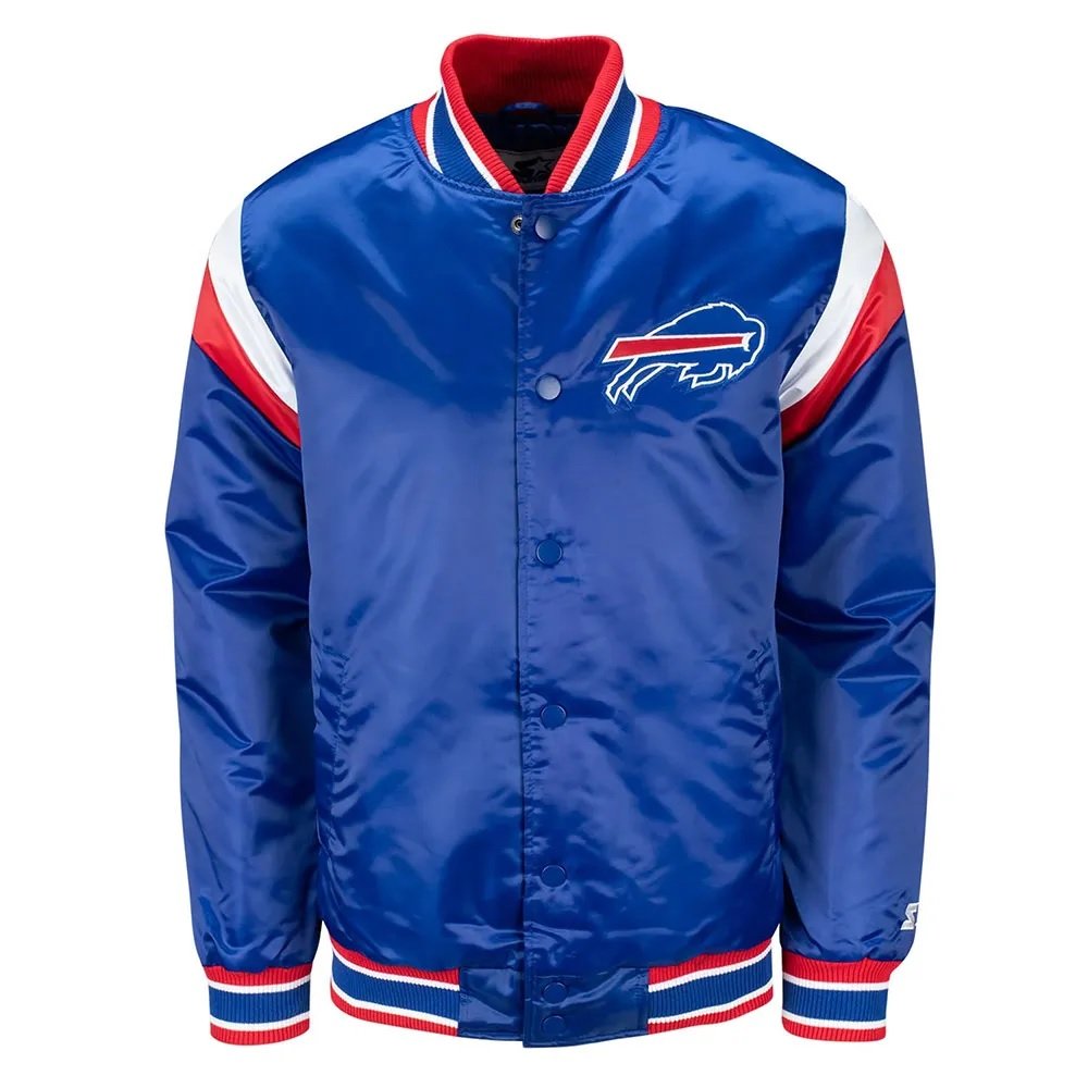 Shutout Throwback Buffalo Bills Blue Satin Jacket