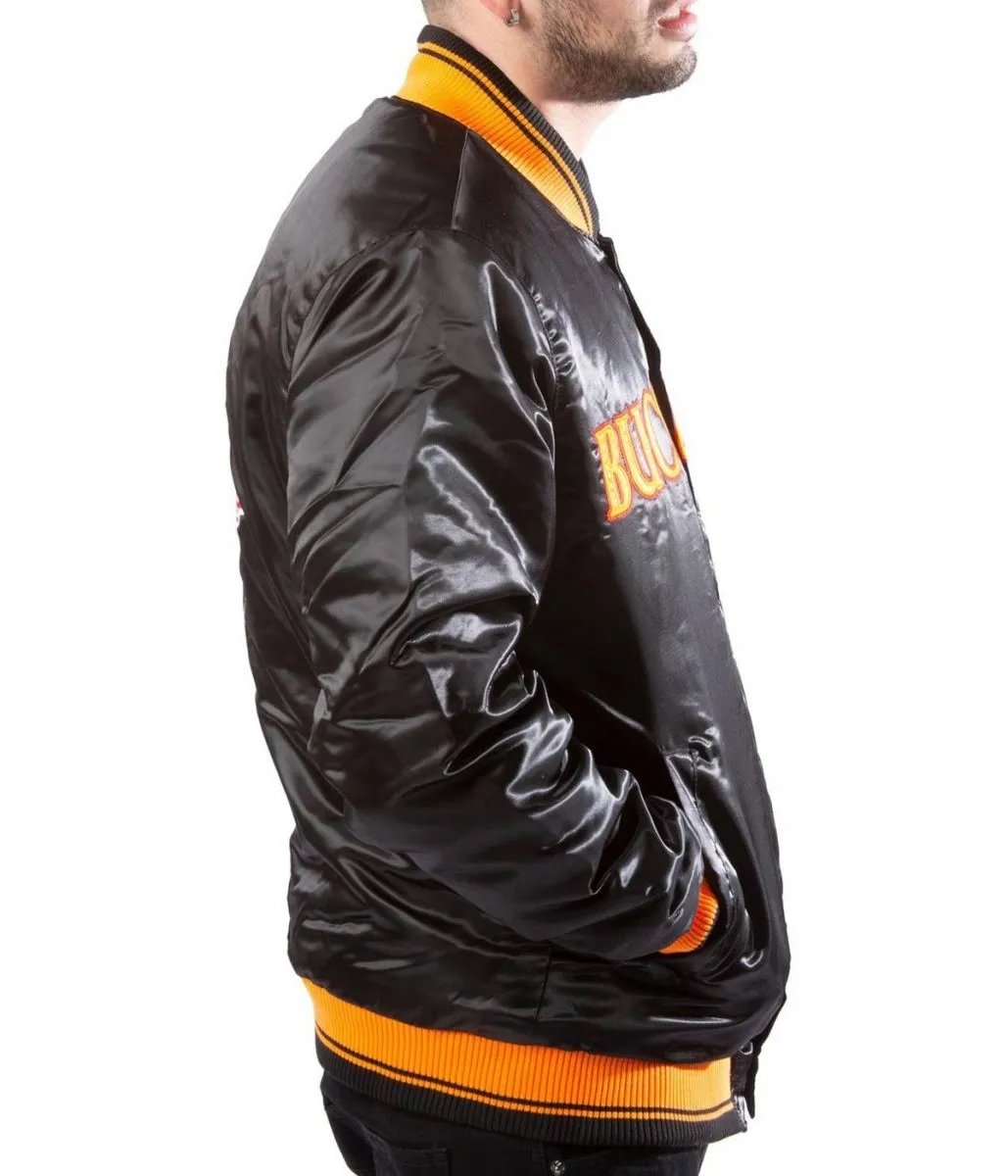 Tampa Bay Buccaneers Black Satin Jacket