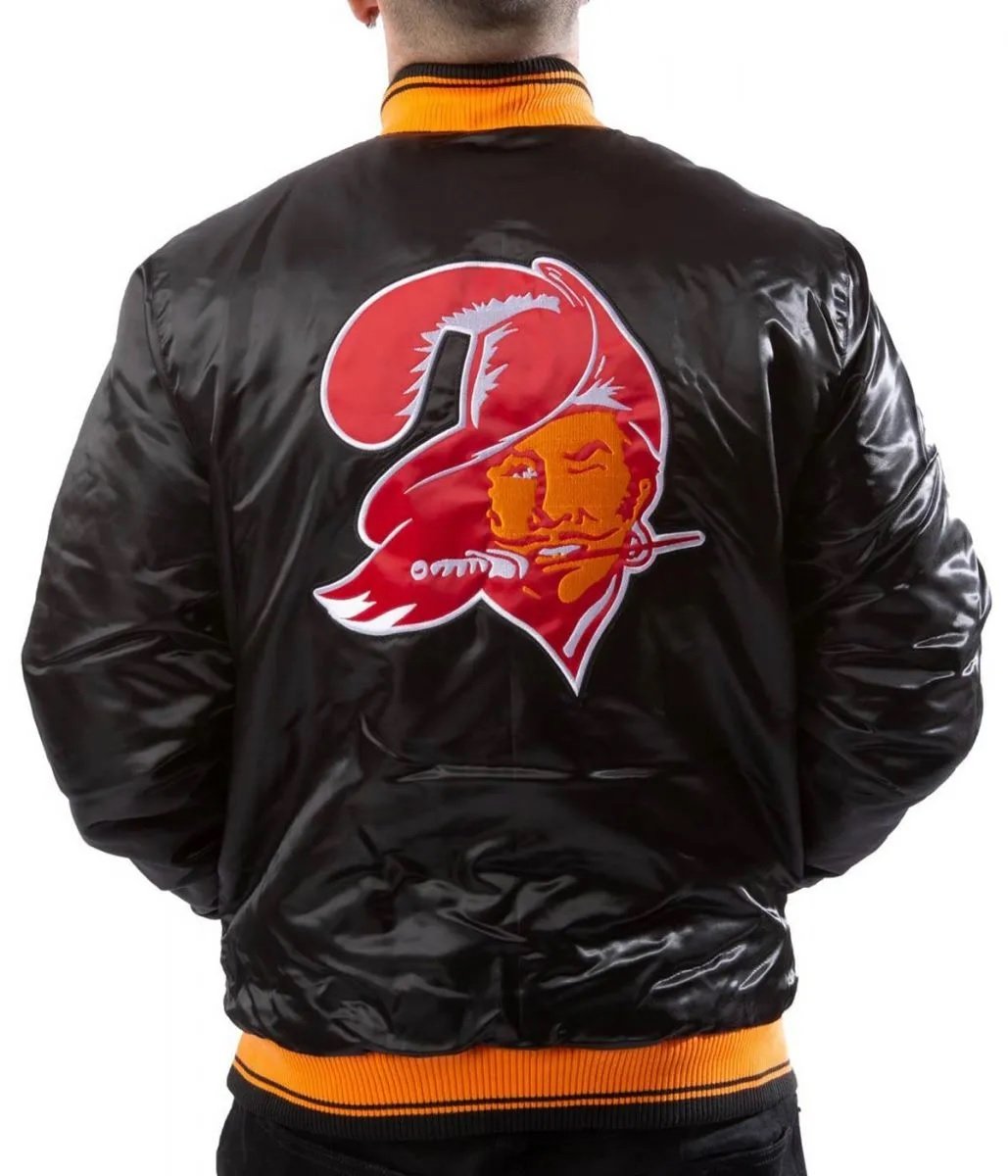 Tampa Bay Buccaneers Black Satin Jacket