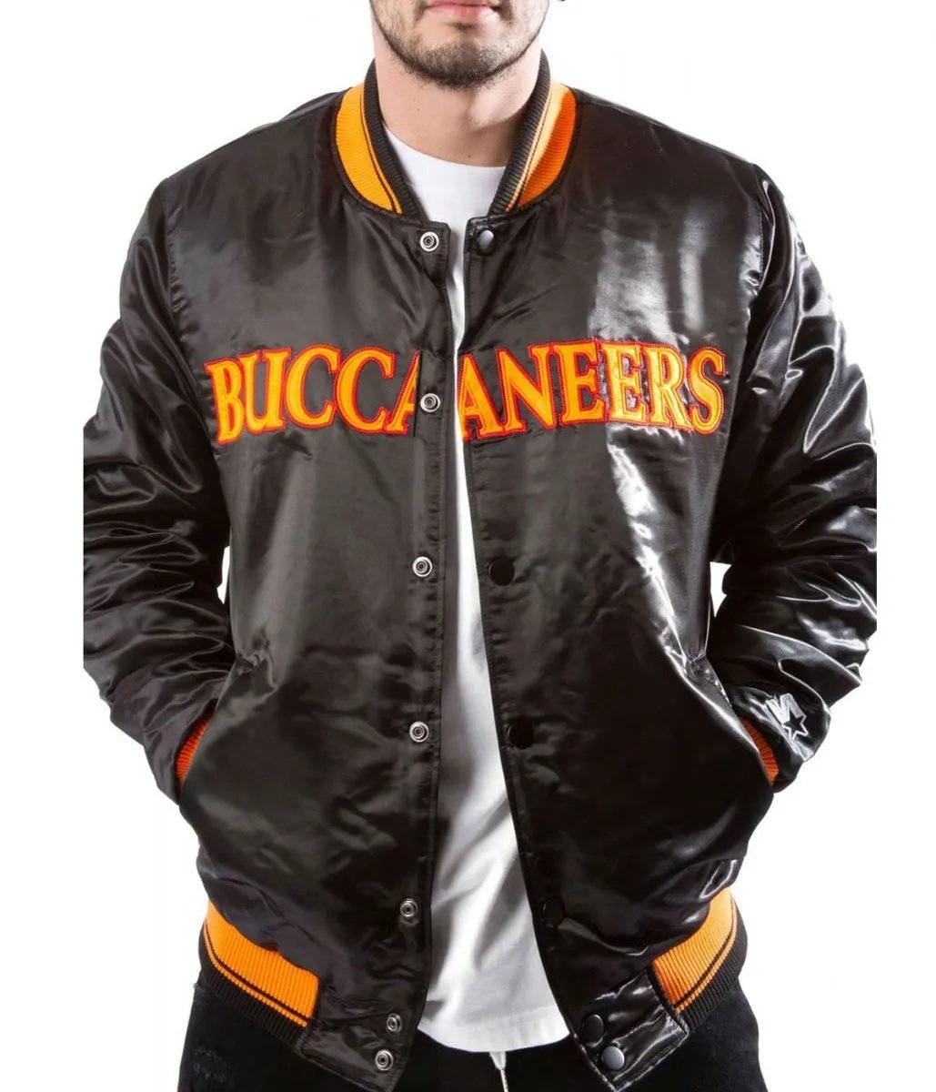 Tampa Bay Buccaneers Black Satin Jacket