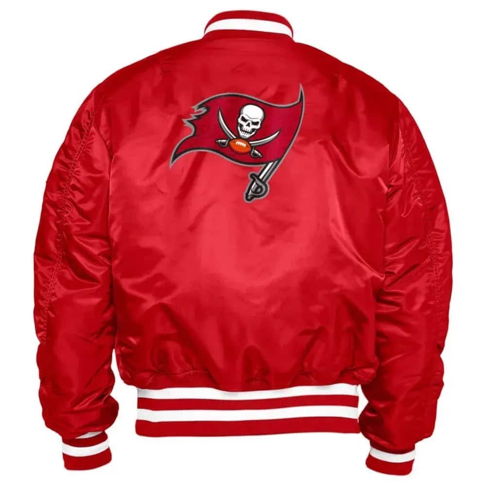 Tampa Bay Buccaneers Bomber Red Satin MA-1 Jacket