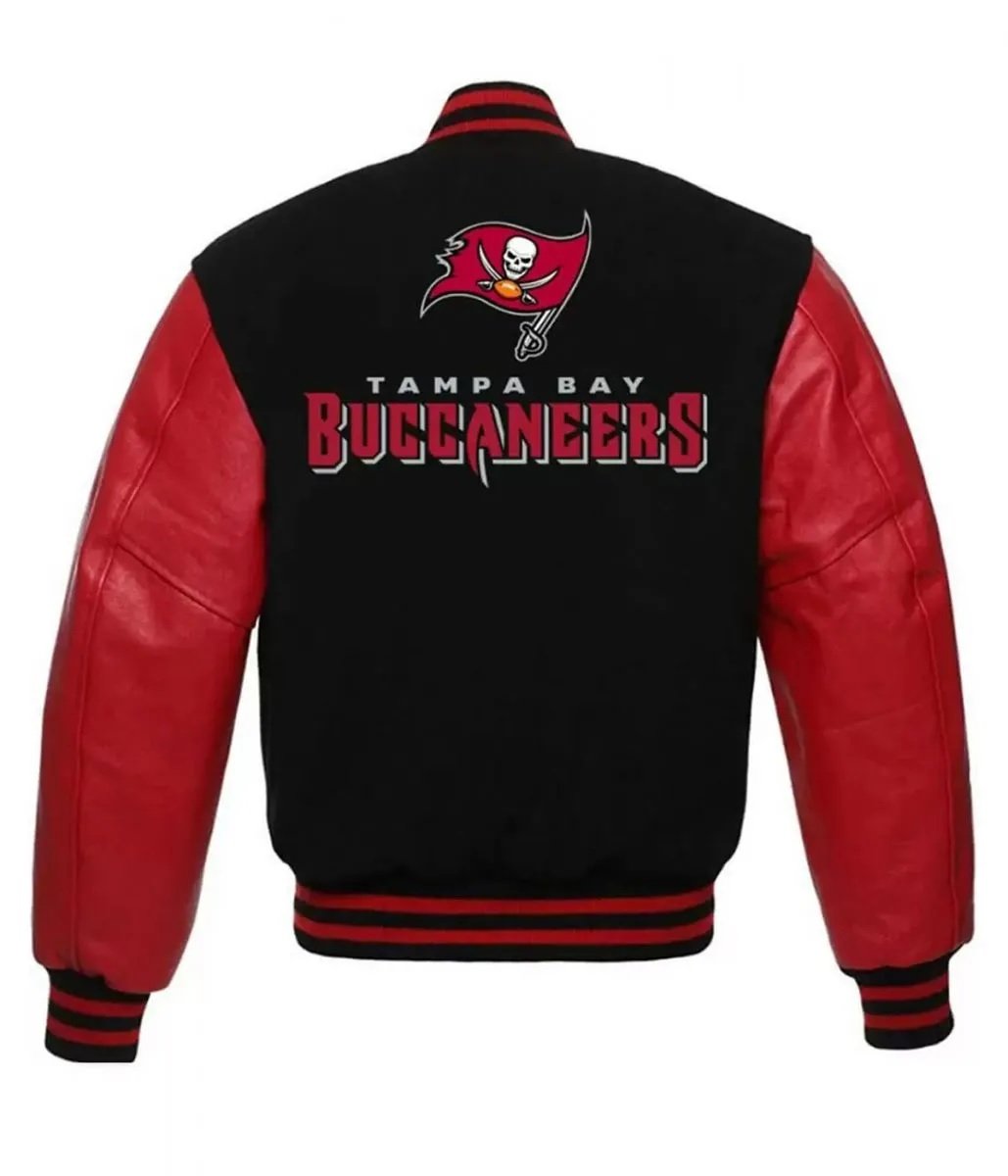 Tampa Bay Buccaneers Letterman Red and Black Jacket