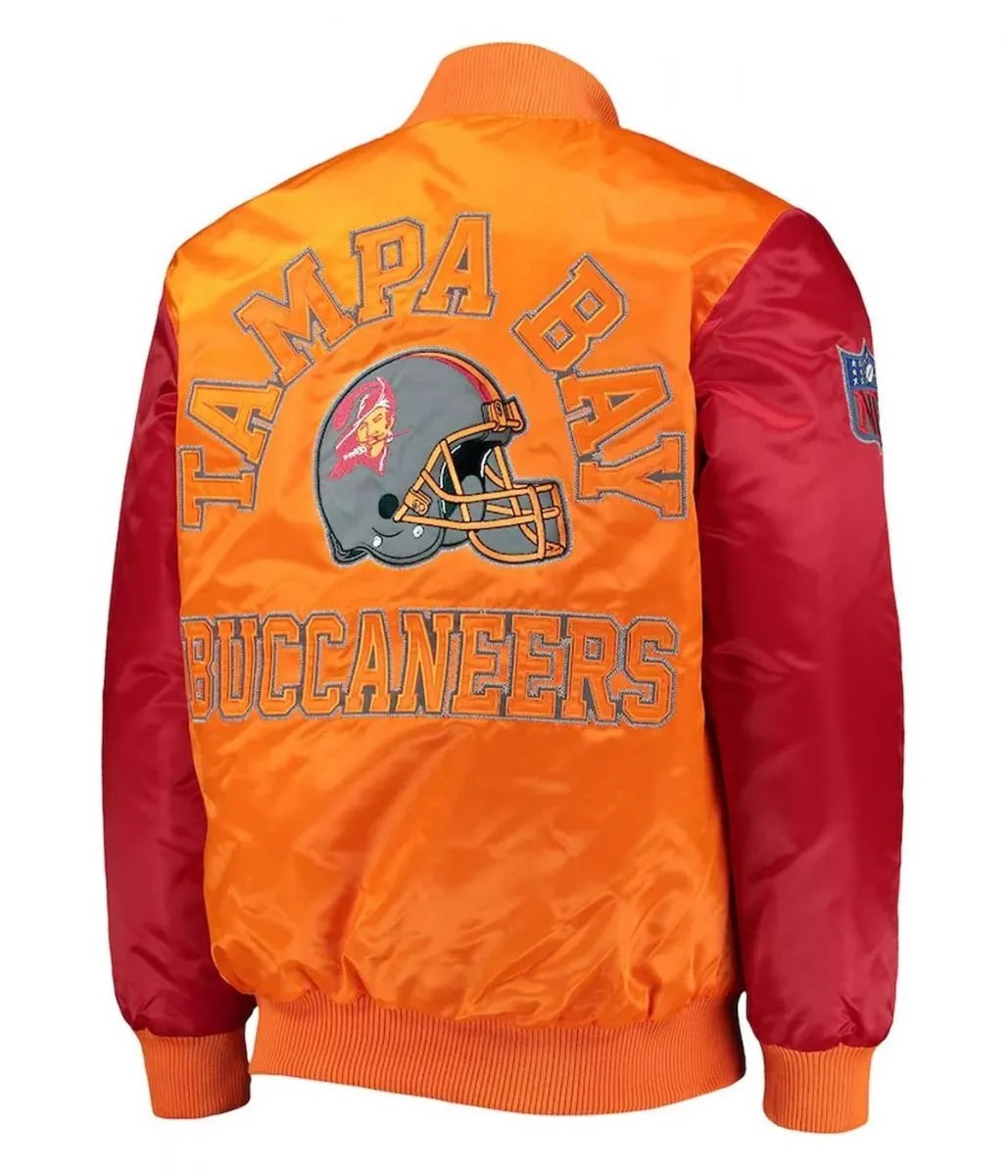 Tampa Bay Buccaneers Locker Room Throwback Varsity Satin Jacket