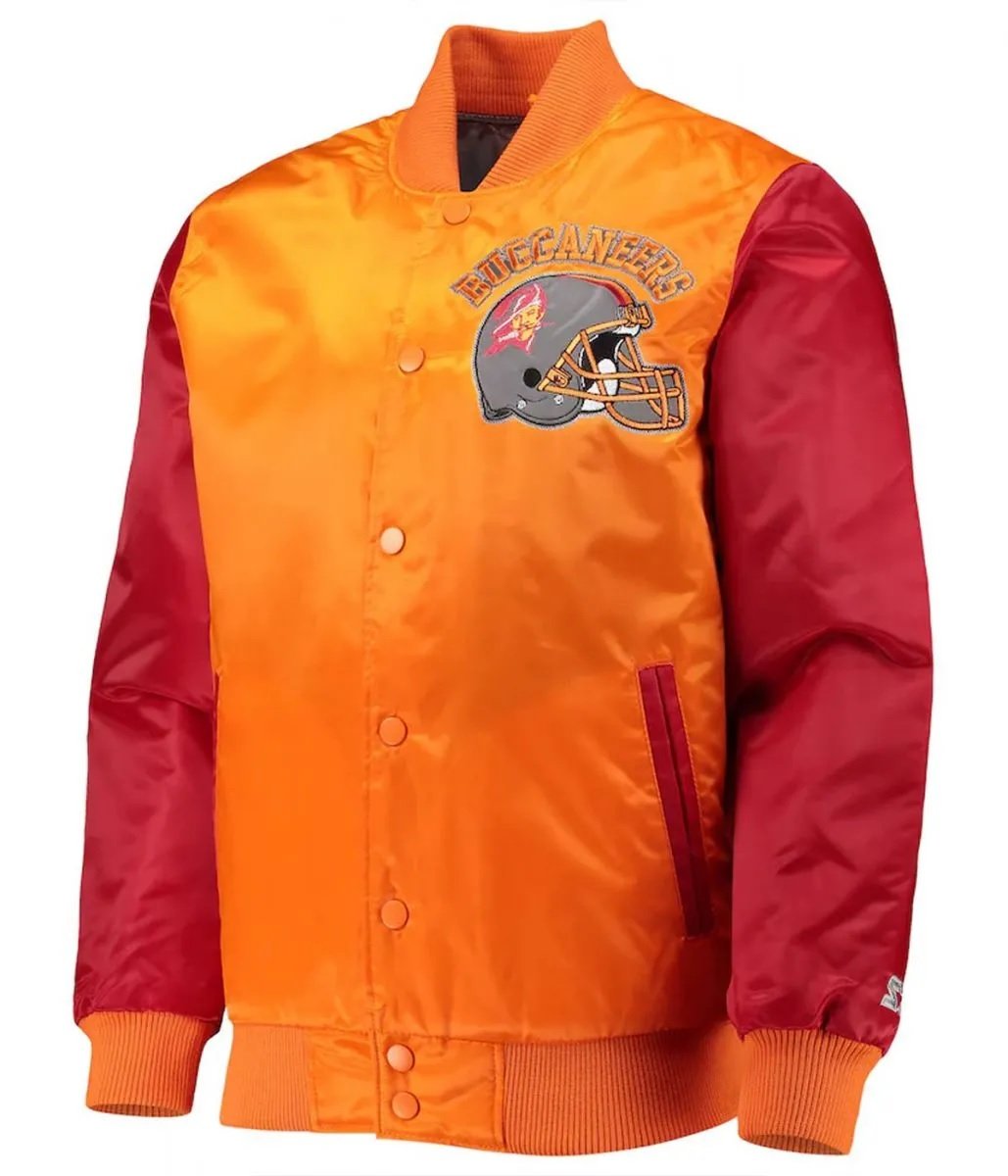 Tampa Bay Buccaneers Locker Room Throwback Varsity Satin Jacket