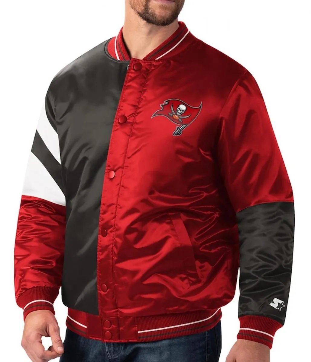 Tampa Bay Buccaneers Red and Black Full-Snap Jacket
