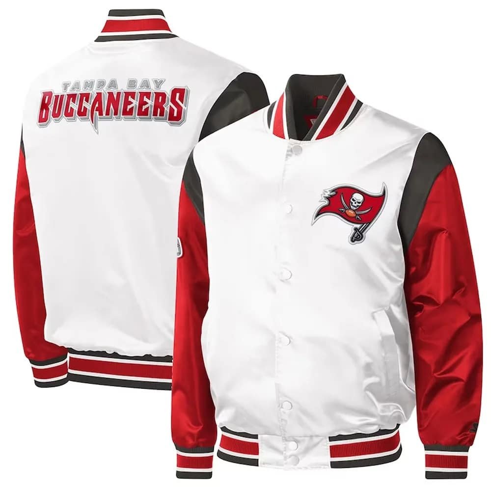 Tampa Bay Buccaneers Throwback Warm Up Pitch Satin Jacket