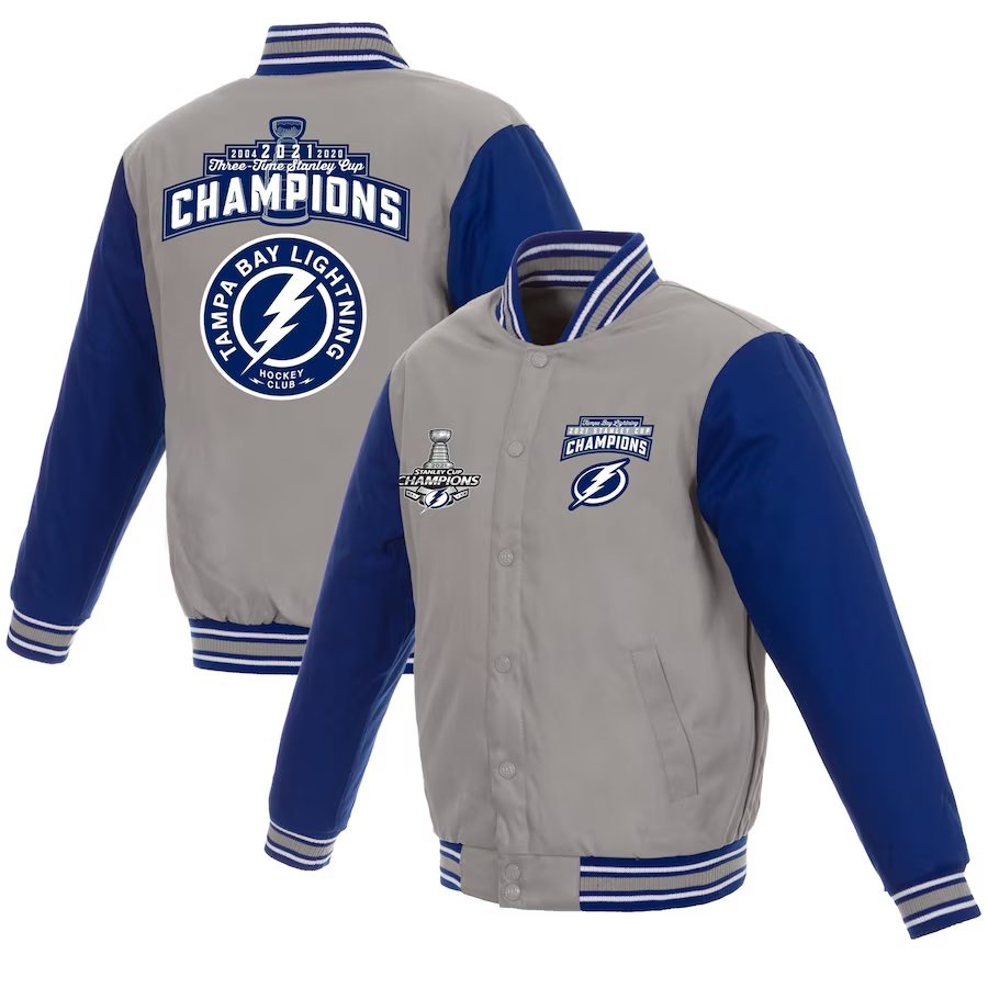 Tampa Bay Lightning 3-Time Stanley Cup Champions Jacket