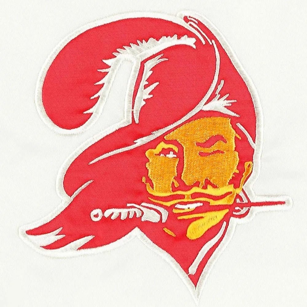 The Power Tampa Bay Buccaneers White Satin Jacket