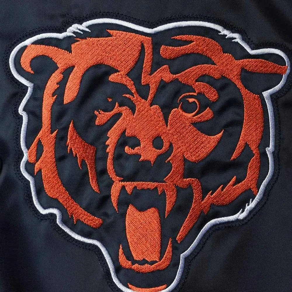 The Reliever Chicago Bears Satin Blue Jacket