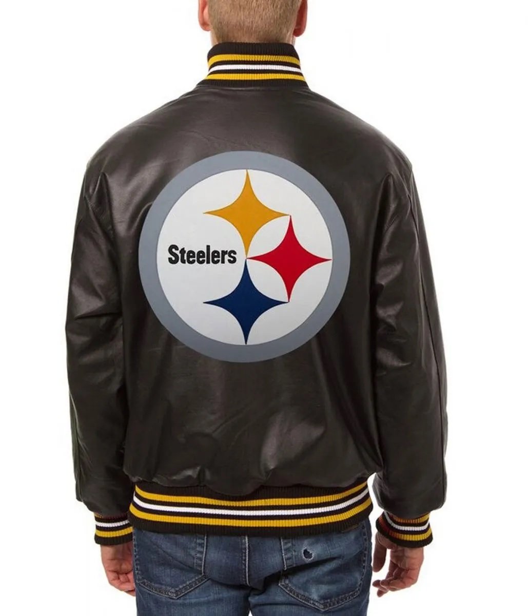 Pittsburgh Steelers Black Leather Jacket