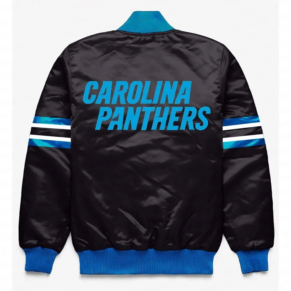 Carolina Panthers Button Down Black Jacket