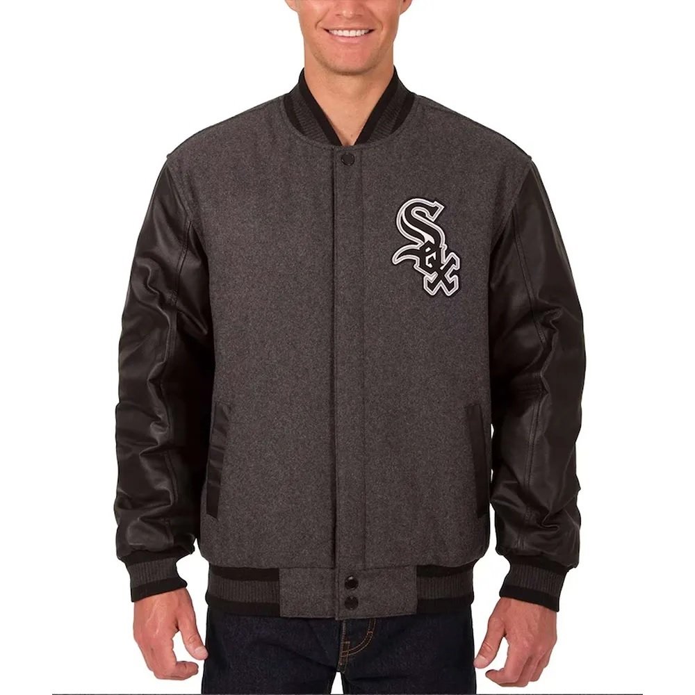 Black/Charcoal Chicago White Sox Varsity Jacket