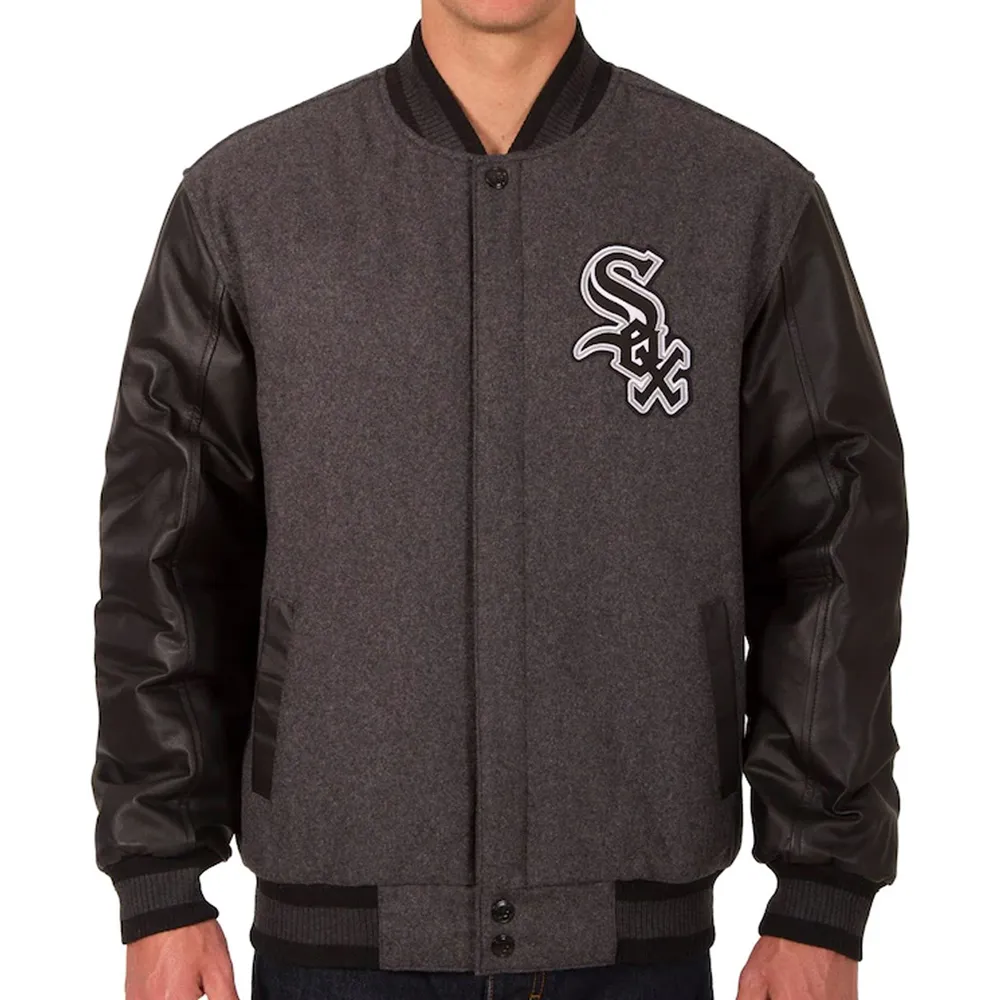 Letterman Chicago White Sox Wool/Leather Back Jacket