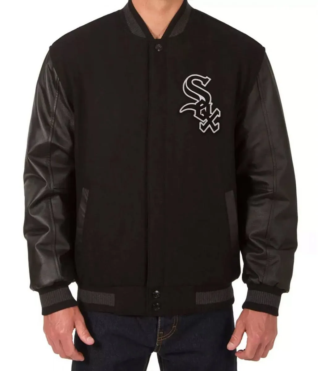 Letterman Chicago White Sox Wool/Leather Back Jacket