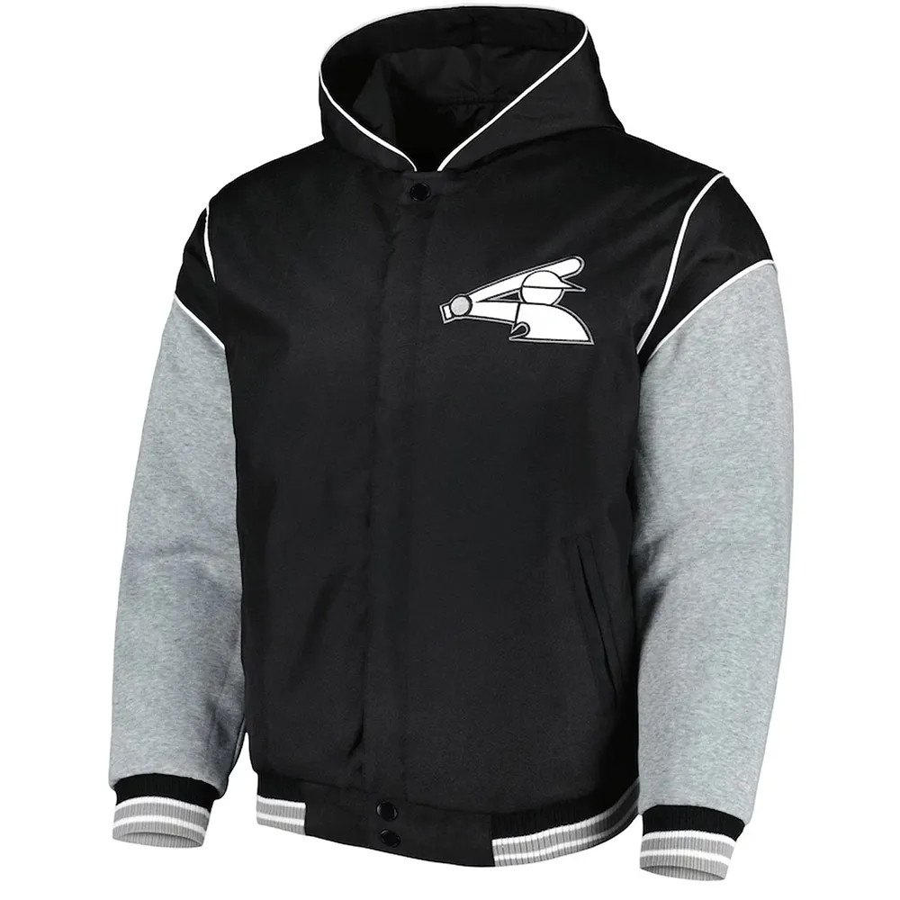 Chicago White Sox Black and Gray Hoodie Jacket