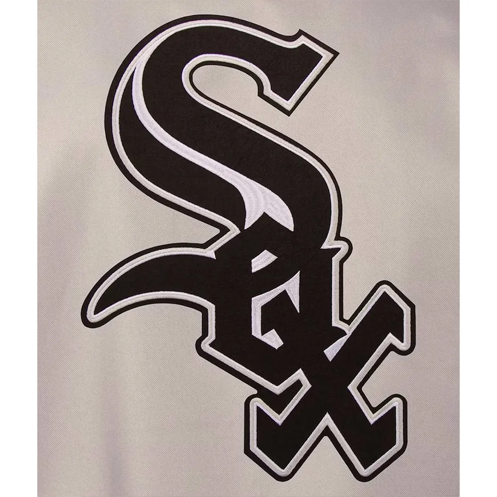 Gray/Black Chicago White Sox Poly Twill Jacket