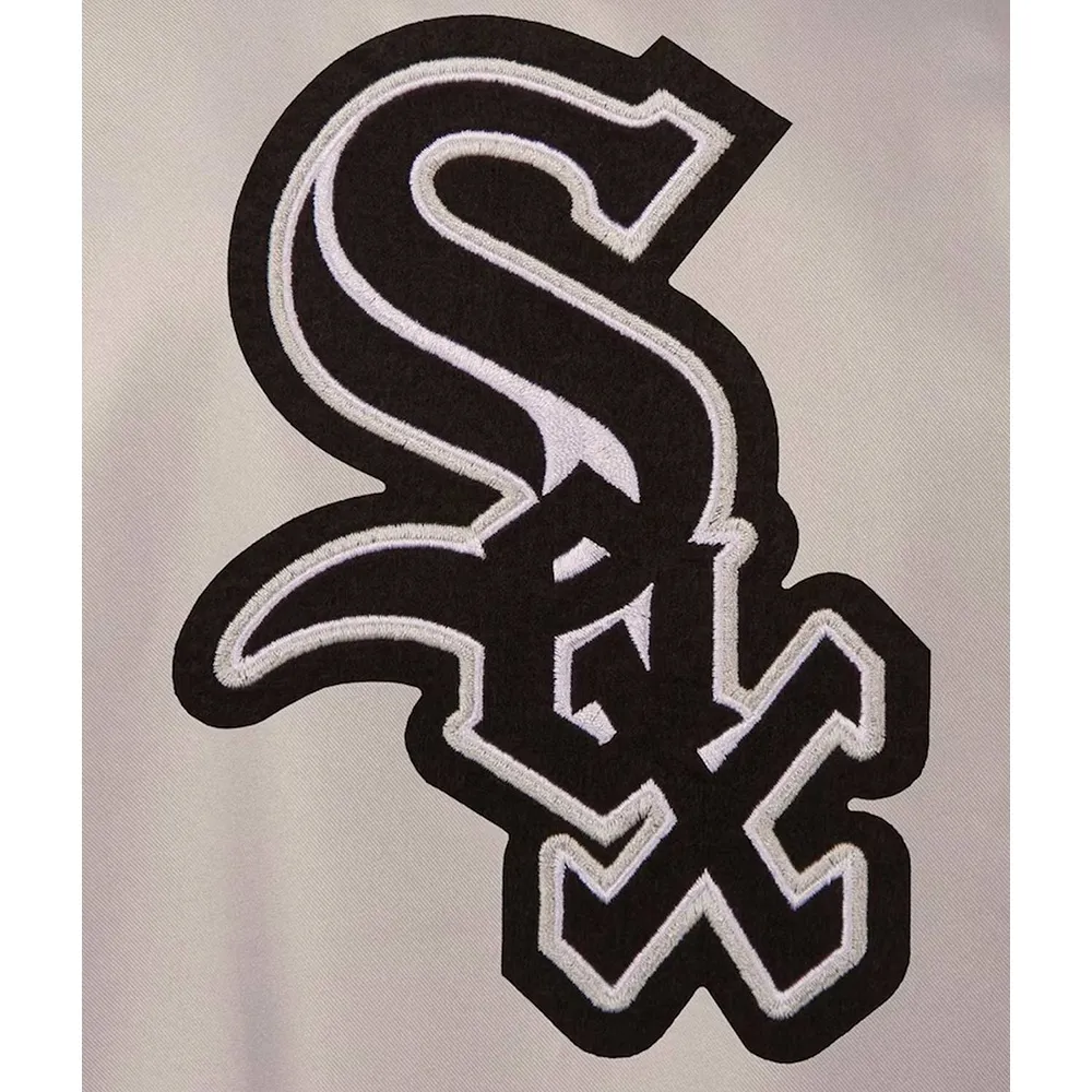 Gray/Black Chicago White Sox Poly Twill Jacket