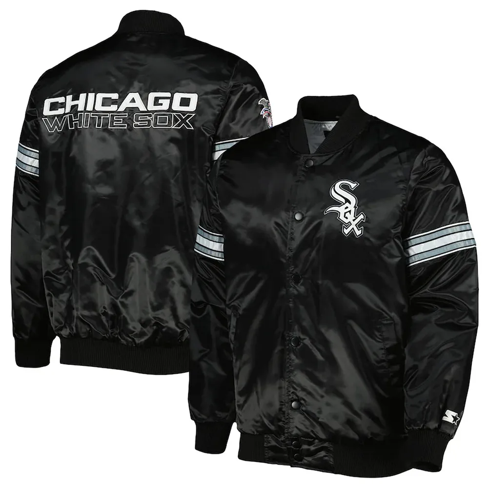 Chicago White Sox Pick & Roll Black Satin Jacket