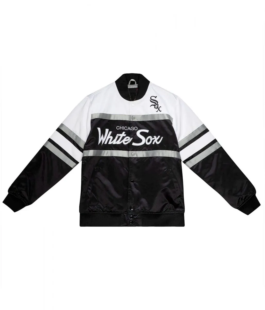 Black and White Chicago White Sox Satin Heavyweight Jacket